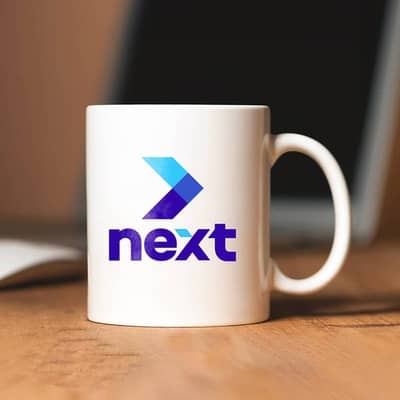 Plain logo printed mugs