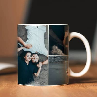 White photo mugs