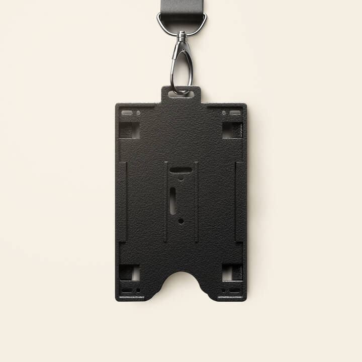 Black plastic holder