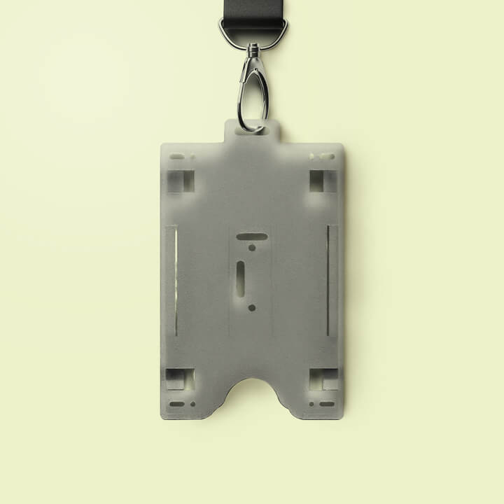 Clear plastic holder