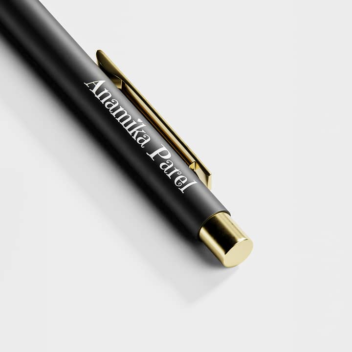 Pen with golden touch