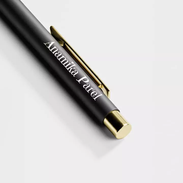 Pen with golden touch